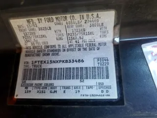 1993 Ford F-150 with VIN 1FTEX15NXPKB33486, listed as a Copart auction lot 81928444 with 0 mi miles and Salvage Title. Bid and sale history available at carsss.com. Image 12.