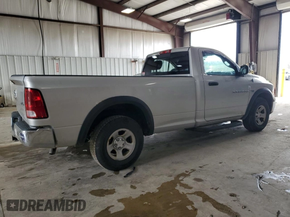 2012 Ram 1500 Tradesman z VIN 3C6JD7DT4CG110093, wystawiony jako Copart lot #53642215 z przebiegiem 110 996 mil mil oraz Szkoda całkowita • Salvage title. Historia ofert i sprzedaży dostępna na DreamBid. Obrazek 3.