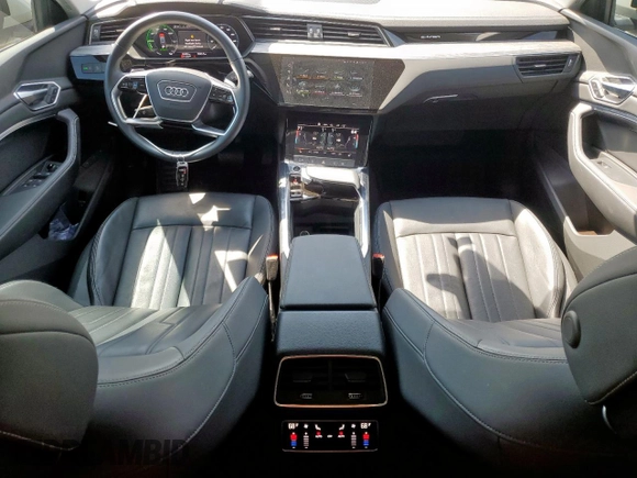 2022 Audi e-tron Premium with VIN WA1AAAGEXNB023977, listed as a Copart auction lot 53498145 with 28,494 mi miles and Salvage title. Bid and sale history available at DreamBid. Image 8.