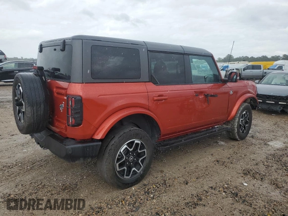 2023 Ford Bronco with VIN 1FMEE5BP2PLB61761, listed as a Copart auction lot 54497975 with 17,180 mi miles and Salvage title. Bid and sale history available at DreamBid. Image 3.