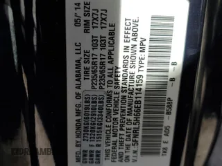 2014 Honda Odyssey EX-L with VIN 5FNRL5H66EB114159, listed as a Copart auction lot 52804175 with 205,234 mi miles and Salvage Title. Bid and sale history available at DreamBid. Image 12.