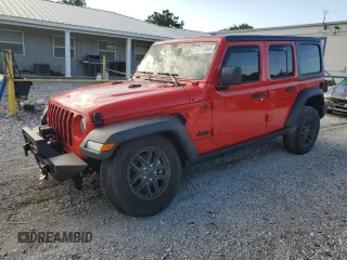 2024 Jeep Wrangler Sport S with VIN 1C4PJXDN9RW111599, listed as a Copart auction lot 57715645 with 35,510 mi miles and Salvage title. Bid and sale history available at DreamBid. Image 1.