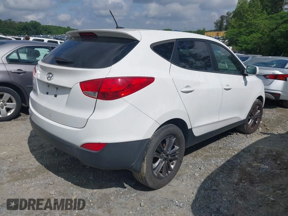 2015 Hyundai Tucson GLS with VIN KM8JT3AF6FU982128, listed as a IAAI auction lot 42227235 with 141,612 mi miles and . Bid and sale history available at DreamBid. Image 4.