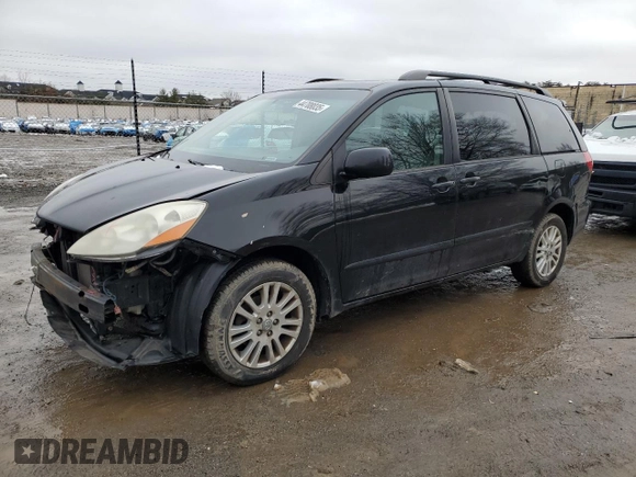 2008 Toyota Sienna XLE with VIN 5TDBK22C18S009630, listed as a Copart auction lot 44708035 with 233,359 mi miles and Salvage Title. Bid and sale history available at carsss.com. Image 1.