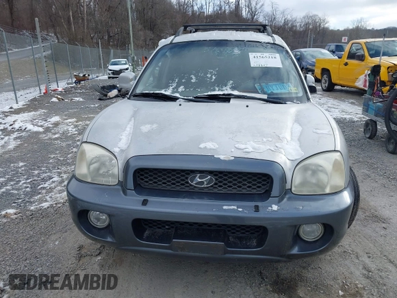 2002 Hyundai Santa Fe GLS with VIN KM8SC73D82U275582, listed as a IAAI auction lot 41565218 with 248,804 mi miles. Bid and sale history available at carsss.com. Image 12.
