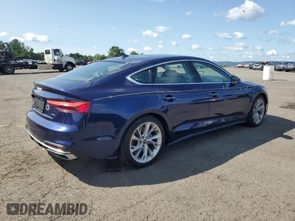 2022 Audi A5 Sportback Premium with VIN WAUABCF50NA011789, listed as a Copart auction lot 66949894 with 22,973 mi miles and Salvage Title. Bid and sale history available at carsss.com. Image 3.