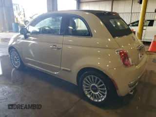 2012 FIAT 500 Lounge with VIN 3C3CFFER4CT382843, listed as a Copart auction lot 63060105 with 94,660 mi miles and Salvage title. Bid and sale history available at DreamBid. Image 2.