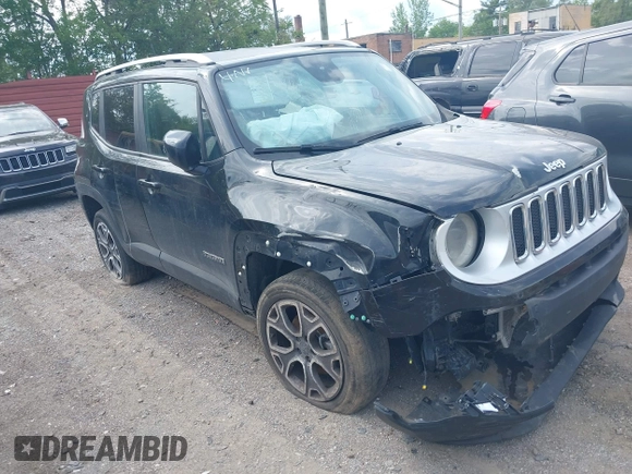 2018 Jeep Renegade Limited with VIN ZACCJBDBXJPH00377, listed as a IAAI auction lot 42391226 with 84,523 mi miles and . Bid and sale history available at DreamBid. Image 1.