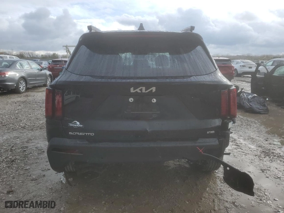 2023 Kia Sorento X-Line S with VIN 5XYRLDLC6PG214555, listed as a Copart auction lot 77028674 with 13,111 mi miles and Salvage Title. Bid and sale history available at carsss.com. Image 6.