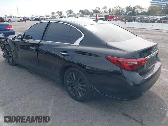2019 Infiniti Q50 3.0t LUXE with VIN JN1EV7AP9KM518103, listed as a IAAI auction lot 41691978 with 44,517 mi miles. Bid and sale history available at carsss.com. Image 3.