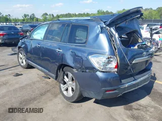 2013 Toyota Highlander Limited with VIN 5TDYK3EH7DS134021, listed as a IAAI auction lot 41985243 with 140,239 mi miles and . Bid and sale history available at DreamBid. Image 3.