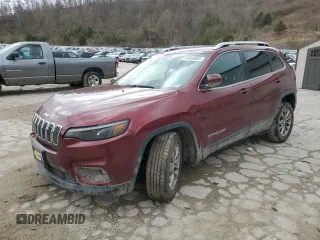 2019 Jeep Cherokee Latitude Plus with VIN 1C4PJMLBXKD212979, listed as a Copart auction lot 47649095 with 120,812 mi miles and Salvage title. Bid and sale history available at DreamBid. Image 1.