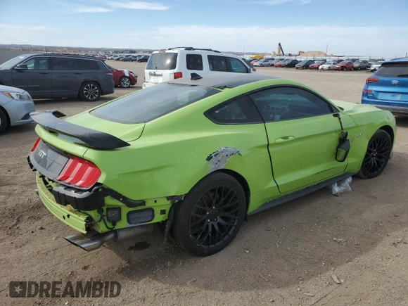 2020 Ford Mustang GT with VIN 1FA6P8CF2L5145624, listed as a Copart auction lot 48659495 with 80,888 mi miles and Salvage Title. Bid and sale history available at carsss.com. Image 3.