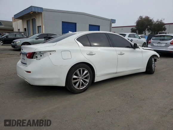 2014 Infiniti Q50 Premium z VIN JN1BV7AP9EM690090, wystawiony jako Copart lot #45175265 z przebiegiem 112 994 mil mil oraz Szkoda całkowita • Salvage title. Historia ofert i sprzedaży dostępna na DreamBid. Obrazek 3.