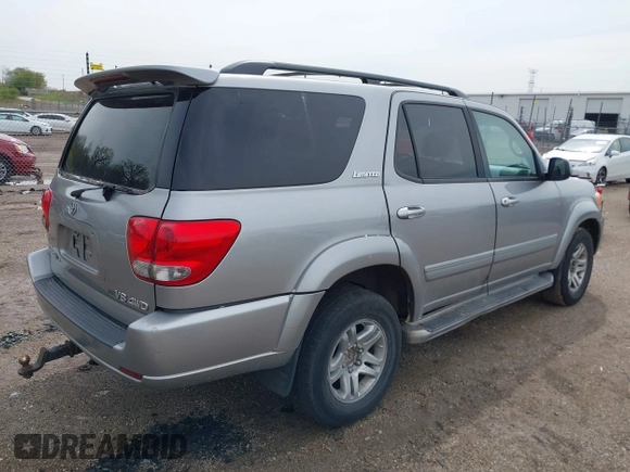 2005 Toyota Sequoia Limited with VIN 5TDBT48AX5S257546, listed as a IAAI auction lot 42173887 with 158,618 mi miles and . Bid and sale history available at DreamBid. Image 4.