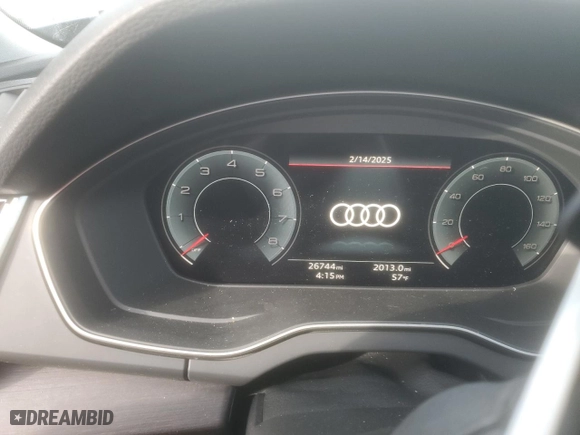 2024 Audi Q5 S line Premium Plus with VIN WA1EAAFY8R2022409, listed as a Copart auction lot 45711885 with 26,744 mi miles and Salvage Title. Bid and sale history available at carsss.com. Image 9.