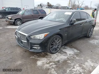 2015 Infiniti Q50 Premium with VIN JN1BV7AR9FM399558, listed as a IAAI auction lot 41642026 with 84,562 mi miles. Bid and sale history available at carsss.com. Image 17.