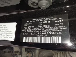 2014 Kia Optima SXL Turbo with VIN 5XXGR4A66EG307497, listed as a IAAI auction lot 42020082 with 134,736 mi miles and . Bid and sale history available at DreamBid. Image 9.