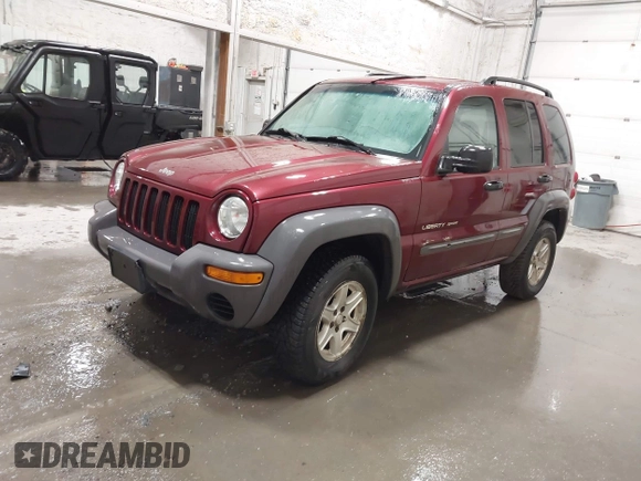2002 Jeep Liberty Sport with VIN 1J4GL48K72W115630, listed as a IAAI auction lot 41973816 with 154,220 mi miles. Bid and sale history available at carsss.com. Image 2.