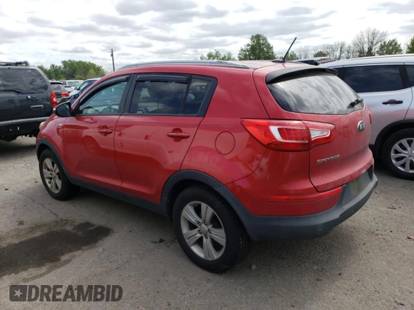 2013 Kia Sportage LX with VIN KNDPBCA2XD7500836, listed as a Copart auction lot 54948685 with 96,591 mi miles and Clean Title. Bid and sale history available at carsss.com. Image 2.