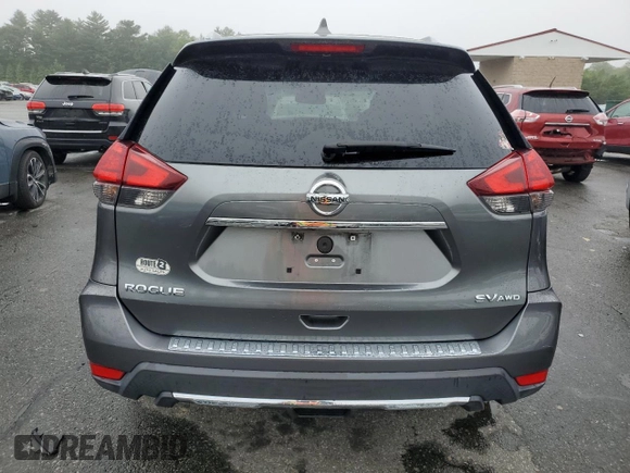 2017 Nissan Rogue SV with VIN 5N1AT2MV5HC756135, listed as a Copart auction lot 59656225 with 157,656 mi miles and Salvage title. Bid and sale history available at DreamBid. Image 6.