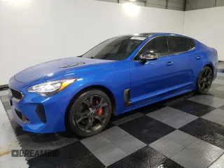 2018 Kia Stinger GT2 with VIN KNAE55LC0J6015877, listed as a Copart auction lot 84607304 with 56,230 mi miles and Salvage Title. Bid and sale history available at DreamBid. Image 1.