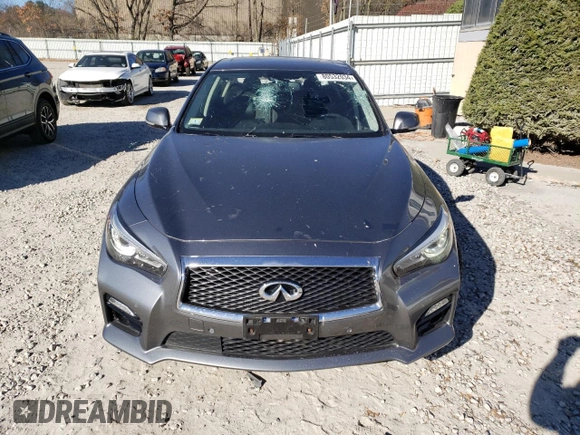2017 Infiniti Q50 Red Sport 400 with VIN JN1FV7ARXHM870167, listed as a Copart auction lot 80532034 with 41,643 mi miles and Salvage Title. Bid and sale history available at carsss.com. Image 5.