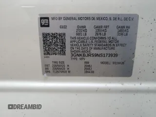 2022 Chevrolet Blazer LT z VIN 3GNKBJRS9NS173939, wystawiony jako Copart lot #46825245 z przebiegiem Nie podano mil oraz Szkoda całkowita • Salvage title. Historia ofert i sprzedaży dostępna na DreamBid. Obrazek 13.