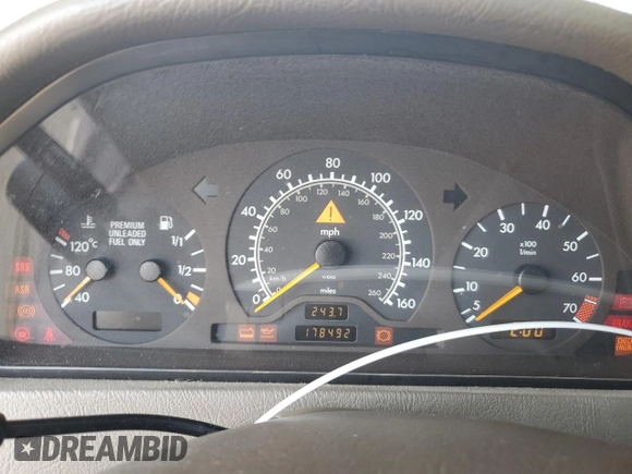 1996 Mercedes-Benz C with VIN WDBHA28E1TF402525, listed as a Copart auction lot 69050504 with 178,492 mi miles and Salvage Title. Bid and sale history available at carsss.com. Image 9.