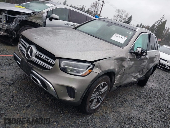 2020 Mercedes-Benz GLC with VIN WDC0G8EB1LF744559, listed as a IAAI auction lot 41872182 with 1 mi miles. Bid and sale history available at carsss.com. Image 2.