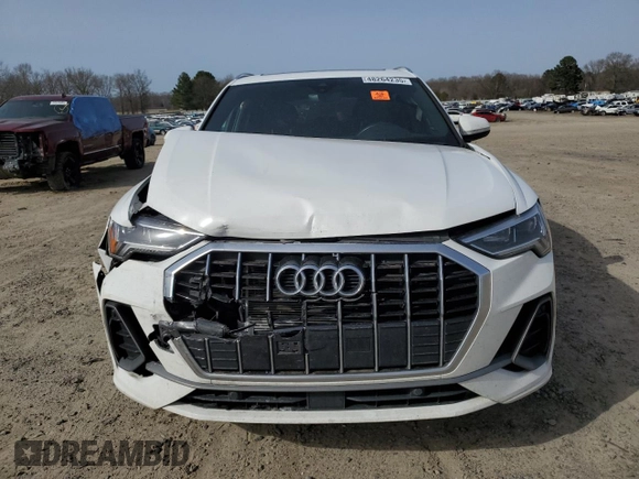 2023 Audi Q3 S line Premium with VIN WA1DECF38P1040315, listed as a Copart auction lot 48264235 with 53,683 mi miles and Salvage title. Bid and sale history available at DreamBid. Image 5.