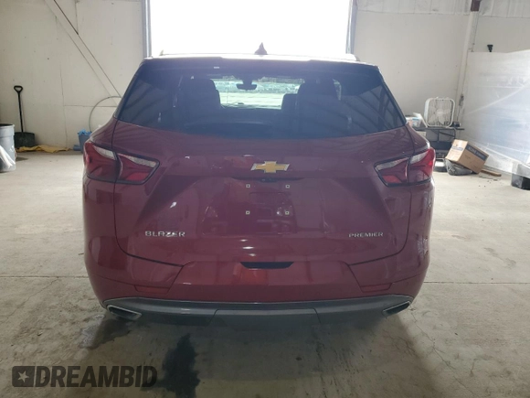 2020 Chevrolet Blazer Premier with VIN 3GNKBFRS1LS622668, listed as a Copart auction lot 49954355 with Not provided miles and Salvage title. Bid and sale history available at DreamBid. Image 6.