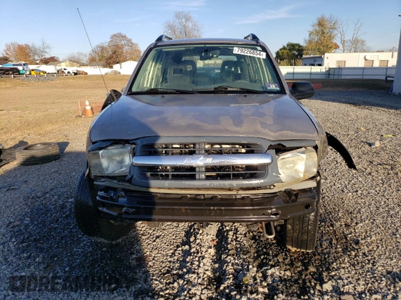 2002 Chevrolet Tracker ZR2 with VIN 2CNBJ734826902012, listed as a Copart auction lot 79226854 with 80,460 mi miles and Salvage title. Bid and sale history available at DreamBid. Image 5.
