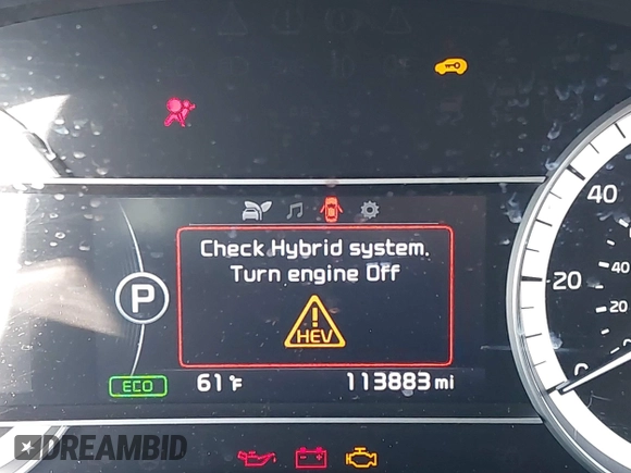 2019 Kia Niro LX with VIN KNDCB3LC3K5351134, listed as a IAAI auction lot 41364375 with 113,883 mi miles. Bid and sale history available at carsss.com. Image 15.
