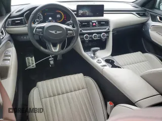 2023 Genesis G70 2.0T with VIN KMTG34TA3PU114905, listed as a Copart auction lot 61777435 with 26,493 mi miles and Salvage title. Bid and sale history available at DreamBid. Image 8.