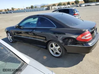 2003 Mercedes-Benz CLK-Class 5.0L with VIN WDBTJ75J43F018571, listed as a Copart auction lot 72736304 with 125,780 mi miles and Salvage Title. Bid and sale history available at carsss.com. Image 2.