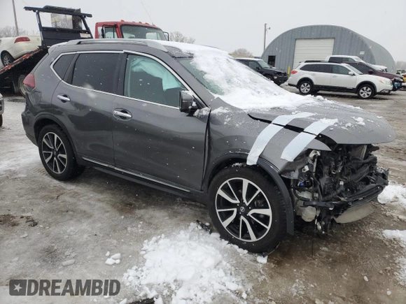 2019 Nissan Rogue SL with VIN 5N1AT2MT2KC776039, listed as a Copart auction lot 41427385 with 76,878 mi miles and Salvage Title. Bid and sale history available at DreamBid. Image 4.