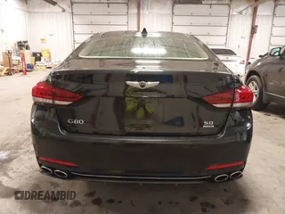 2018 Genesis G80 Ultimate with VIN KMHGN4JF2JU265826, listed as a IAAI auction lot 41749930 with 38,171 mi miles and . Bid and sale history available at carsss.com. Image 17.