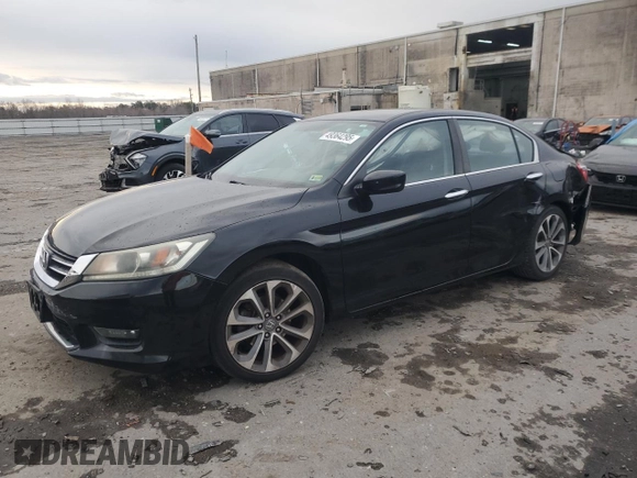 2014 Honda Accord Sedan Sport with VIN 1HGCR2F53EA185844, listed as a Copart auction lot 49364295 with 135,546 mi miles and Salvage Title. Bid and sale history available at carsss.com. Image 1.
