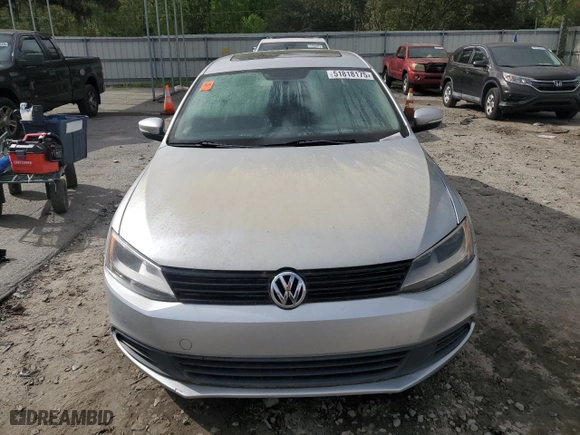 2011 Volkswagen Jetta Sedan SE w/Convenience with VIN 3VWDX7AJXBM341870, listed as a Copart auction lot 51818175 with 0 mi miles and Clean Title. Bid and sale history available at carsss.com. Image 5.