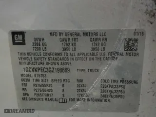 2016 Chevrolet Silverado 1500 Custom with VIN 1GCVKPEC3GZ198669, listed as a Copart auction lot 45213325 with 97,088 mi miles and Salvage Title. Bid and sale history available at carsss.com. Image 14.