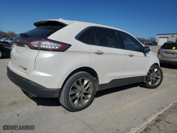 2015 Ford Edge Titanium with VIN 2FMTK4K95FBB90875, listed as a Copart auction lot 48371995 with 123,285 mi miles and Salvage Title. Bid and sale history available at carsss.com. Image 3.