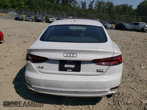 2018 Audi A5 Sportback Premium Plus with VIN WAUBNCF57JA026635, listed as a Copart auction lot 65127943 with 61,829 mi miles. Bid and sale history available at carsss.com. Image 6.