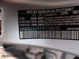 2009 Mercedes-Benz C-Class 3.0L Sport with VIN WDDGF54X29F238532, listed as a IAAI auction lot 41757501 with 130,962 mi miles. Bid and sale history available at carsss.com. Image 9.