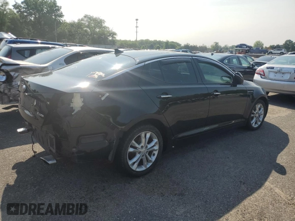 2013 Kia Optima EX with VIN 5XXGN4A72DG120387, listed as a Copart auction lot 59125265 with 150,083 mi miles and Salvage title. Bid and sale history available at DreamBid. Image 3.