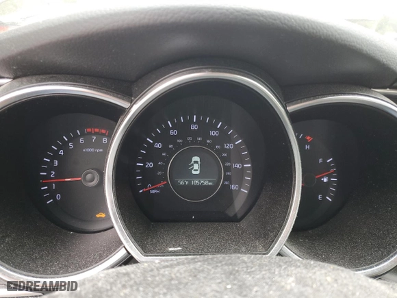 2014 Kia Optima LX with VIN 5XXGM4A74EG268366, listed as a Copart auction lot 44011625 with 105,758 mi miles and Salvage Title. Bid and sale history available at carsss.com. Image 9.