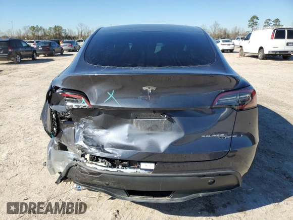 2023 Tesla Model Y Long Range with VIN 7SAYGDEE9PA180293, listed as a Copart auction lot 89062695 with 21,648 mi miles and Salvage Title. Bid and sale history available at DreamBid. Image 6.