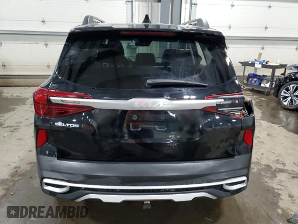 2023 Kia Seltos Nightfall with VIN KNDEUCA26P7405194, listed as a Copart auction lot 48756045 with 26,885 mi miles and Salvage Title. Bid and sale history available at DreamBid. Image 6.