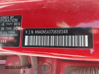 2013 Kia Rio SX with VIN KNADN5A37D6191148, listed as a IAAI auction lot 42502089 with Not provided miles and . Bid and sale history available at DreamBid. Image 9.