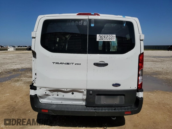 2024 Ford Transit Cargo with VIN 1FTBR1Y83RKA33591, listed as a Copart auction lot 47635895 with 12,242 mi miles and Salvage Title. Bid and sale history available at DreamBid. Image 6.
